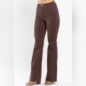 Plus size Espresso Hi Rise Flare Judy Blue 14W-22W